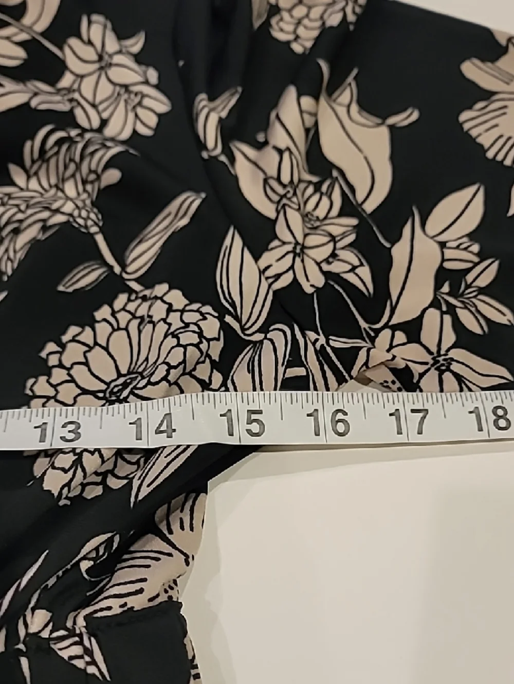 Susan Graver Floral Kimono Black Tan Medium